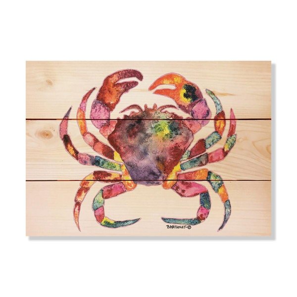 Wile E. Wood 15 x 11 in. Bartholets Rainbow Crab Wood Art DBRC-1511